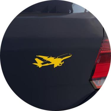 Imagem de Adesivo de Carro Avião Airbus decolando - Cor Amarelo - Melhor Adesivo