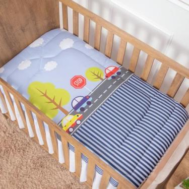 Imagem de Edredon Para Berço Bebê Infantil - Varias Etampas - Criativa, Carros