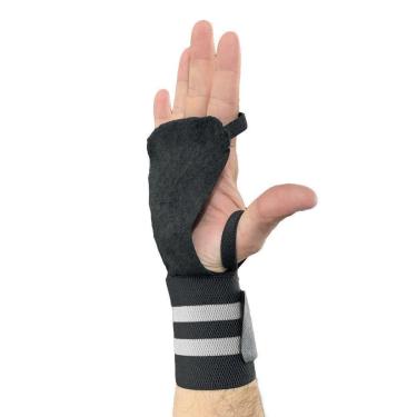 Imagem de Munhequeira Com Protetor De Palma Em Couro Treino Funcional Academia Musculação-Unissex