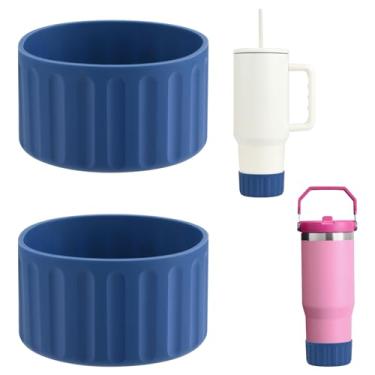Imagem de Cosmos Bota protetora de silicone de 2 peças, compatível com Stanley Tumbler para Quencher Adenture de 850 a 1,134 g e para IceFlow 590-850 g, capa de manga inferior de garrafa de água antiderrapante,