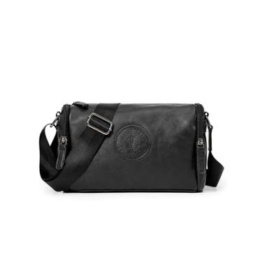 Imagem de Dafape Bolsa tiracolo feminina, bolsa de ombro, bolsa de ombro, bolsa lateral, bolsa de viagem, bolsa de telefone, carteira para trabalho, treino, esportes, caminhada ao ar livre, masculina, (preto),