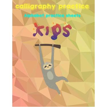Imagem de notbook for school Calligraphy practice Alphabet practice sheets: Sloth hanging on a branch, Composition Notebook Story Paper Journal for kids, 8.5 x 11 100 page