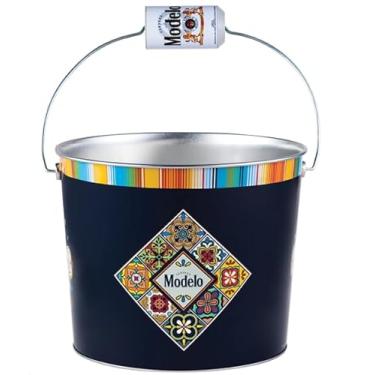 Imagem de The Tin Box Company Balde de bebidas modelo grande com alça de lata modelo