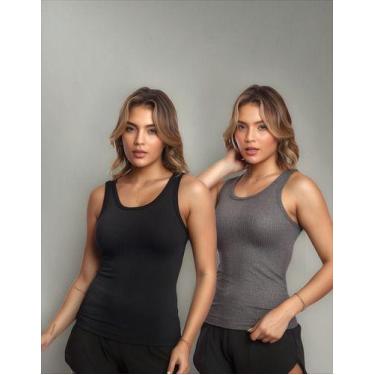 Imagem de Kit 2 Regatas Nadador Fitness Academia Canelada - MC Digital, G, Preto