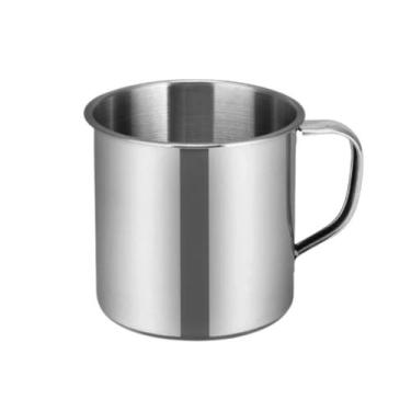 Imagem de Xícara Caneca com Alça Inox 150ml Polida Lisa termo antimicrobiano - a