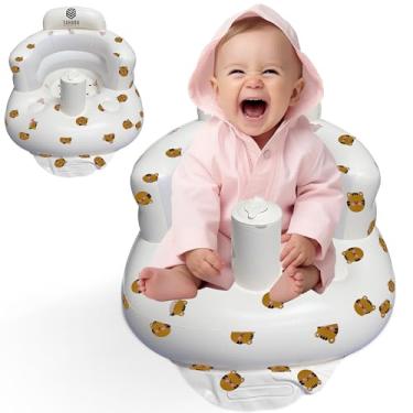 Imagem de Sahara Essentials Cadeira inflável para bebês de 3 a 36 meses – Cadeira inflável com bomba de ar embutida – Assento inflável portátil para sentar e brincar – Cadeira infantil inflável durável