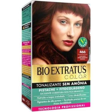 Imagem de Kit Tonalizante Bio Extratus 466 Castanho Médio Vermelho Intenso