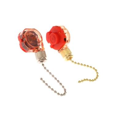 Imagem de 2 peças interruptor de luz para ventilador de teto, 4 fios, corrente de ventilador de teto, lâmpada de controle de velocidade, peças de substituição para interruptor de lâmpadas de parede