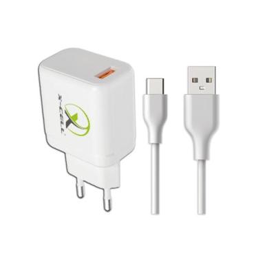 Imagem de Carregador ultra rápido bivolt 5A 25W com cabo Tipo C X-Cell mod. XC-U