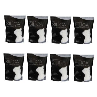 Imagem de Kit Areia Higiênica para Gatos Sílica 8 Pacotes de 1.6Kg - A\CASA