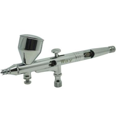 Imagem de Caneta Aerógrafo Aerográfica Pistola Dupla Ação Profissional 0.2 mm Co