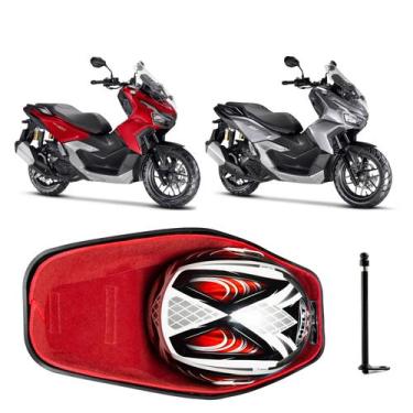 Imagem de Forração Honda ADV 160 Baú Forro Scooter Vermelho + 1 Antena - Jaspe A