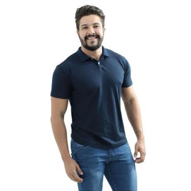 Imagem de Camiseta Polo Spring Slim Fit  Manga Curta - AZUL MARINHO - J SILVER, 
