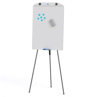 Imagem de Quadro Lousa Flip Chart Branco 90x60 cm Retrátil Magnético com Regulagem Altura 175cm 