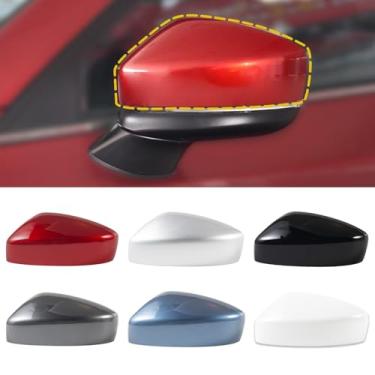 Imagem de Goholy Capa de espelho retrovisor para porta de carro compatível com Mazda CX-5 CX5 2017 2018 2019 2020 2021 capa protetora para espelho retrovisor vermelho alma lado direito do passageiro