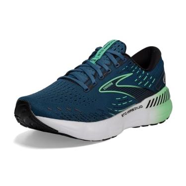 Imagem de Brooks Tênis de corrida masculino Glycerin GTS 20, Azul marroquino/preto/botão de mola, 39