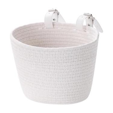 Imagem de Vaveren Decoração de bicicleta de bicicleta infantil Fácil instalação transportando acessórios de cesta de bicicletas para crianças Scooter de compras de, Branco