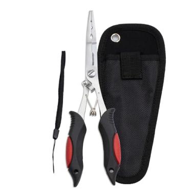 Imagem de Alicate de lábio de peixe, alicate de pesca de aço inoxidável com cordão e cinto para pesca com mosca, pesca no gelo, equipamento de pesca/,8,9
