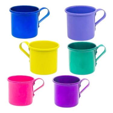 Imagem de Kit 100 Canecas 100Ml Mini Aluminio Café Cozinha Padaria - Terramada A