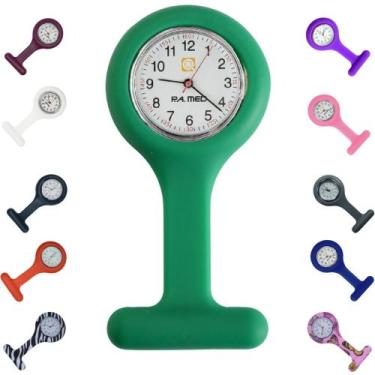 Imagem de Relógio Lapela Silicone Enfermagem - Love Saude, VERDE