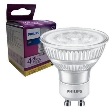 Imagem de Lampada Dicroica Philips 4,8W MR16 GU10 Amarela 2700K