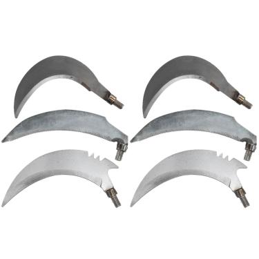 Imagem de DOITOOL 6 peças Colheita de Carbono Capinadores Cabeças Foices Mão Substituição Ferramentas de Aço Corte Peças de Pesca Jardinagem Manual Sem Acessórios Suprimentos de Remoção