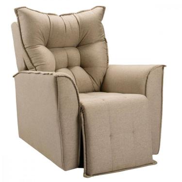 Imagem de Poltrona Do Papai Reclinável King Tecido Linho Bege