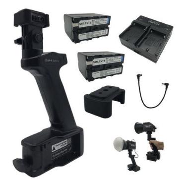 Imagem de Kit Suporte 2 Npf970 Carregador Duplo S - SOLESTE