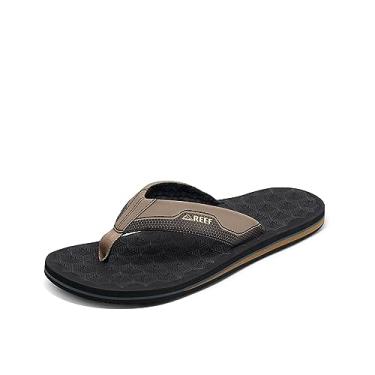 Imagem de REEF Ripper Chinelo masculino de praia, palmilha acolchoada macia, adequada para água, secagem rápida, Preto/bronze, 8