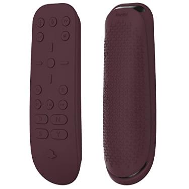 Imagem de PlayVital Capa protetora de silicone para controle remoto de mídia ps5, design ergonômico, película protetora de corpo inteiro para controle remoto ps5 - vinho tinto