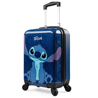 Imagem de Disney Mala de viagem rígida - leve com concha dura, 4 rodas e pega, Azul Marinho, S (L49cm x W33cm - 30L), Bagagem infantil