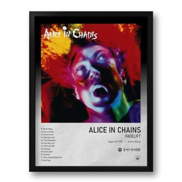 Imagem de Quadro com Moldura Spotify Álbum Facelift Alice.In.Chains- Tam. 33x43cm