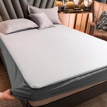 Imagem de Capa de Colchão Impermeável Slip com Elástico Antiácaro e Antialérgico