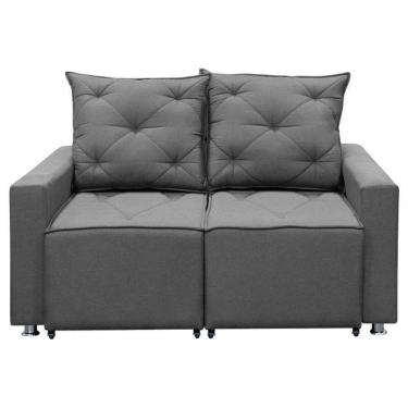 Imagem de Sofá Retrátil 2 Lugares Bariloche 1.50cm Star Confort Grafite