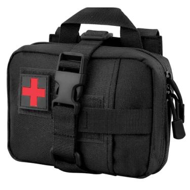 Imagem de YAKASO Kit de primeiros socorros Tactical EMT Pouch IFAK – Bolsa médica Molle para atividades ao ar livre, caminhadas, caça – Bolsa médica compacta e durável