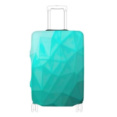 Imagem de Joisal Capas de bagagem gradiente azul aprovadas pela Tsa, ajuste de bagagem de 45 a 81 cm, acessórios de bagagem para viagens, Dégradé turquesa aqua, XL 29-32 in