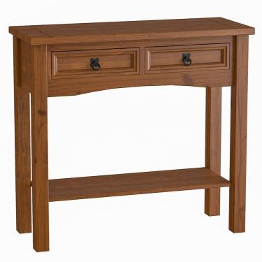 Imagem de Aparador De Sala Rústico 100% Madeira 2 Gavetas Imperial Imbuia Fosco