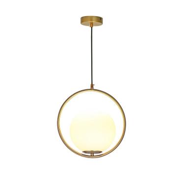 Imagem de Dinamica Pendente Dcd02007 35cm 1lamp E27 Vidro Branco