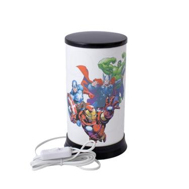 Imagem de Luminária De Mesa Hug Marvel Vingadores Heróis 24cm Modelos Personagens Branco