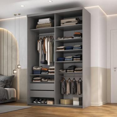 Imagem de Closet Solteiro 100% Mdf 139,5cm 2 Gavetas Moutier Urbi