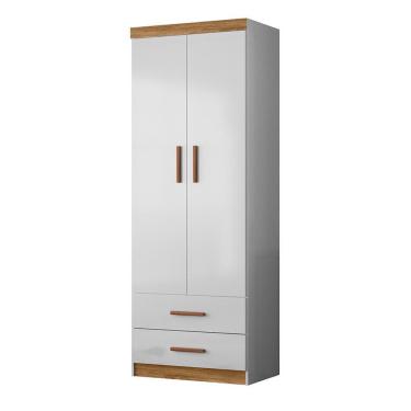 Imagem de Guarda Roupa Infantil ônix 2 Portas E 2 Gavetas Flex Nature-branco - Peternella Móveis Nature-branco