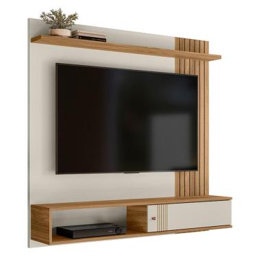 Imagem de Painel Suspenso Milão Frisado Flex Off White-nature Para Tv Até 55? - Peternella Móveis Off White-nature