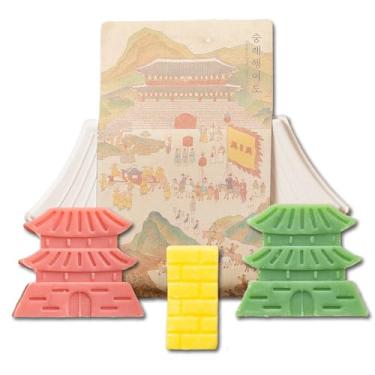 Imagem de DIGITMON Conjunto De Viagem Com Sabonetes Tradicionais Artesanais Ervas Orgânicas Coreanas Digitmon, Barras Folha Coração, Cica - Ideal Para Lembranças E Presentes