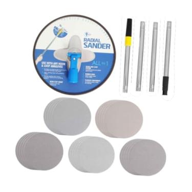 Imagem de MERIGLARE LANDER manual de drywall com ferramenta de lixamento de haste de extensão para paredes e tetos robustos versáteis de 360 ​​graus girando 9 polegadas