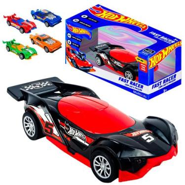 Imagem de Carrinho Hot Wheels Fricção Fast Racer Com Som De Motor Forte E Luz No
