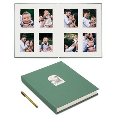 Imagem de Remowith Álbum De Fotos Para Câmera Instantânea Fujifilm Instax Mini 11, 12, 9 E 8 Evo Liplay, Capa Linho Polaroid Snaptouch Pic-300 Com 104 Bolsos, Cor Verde Lago