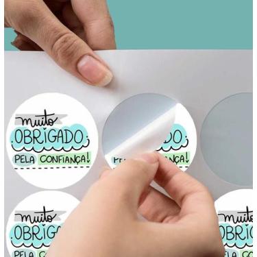 Imagem de 80 Etiqueta Adesiva Muito obrigado pela confiança - Nicolados