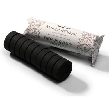 Imagem de Briquetes de carvão para incenso (carvão Bakhoor de luz rápida). Carvão de bambu para incenso Bakhoor, incenso e queimador de incenso de resina. Pequenos tabletes de carvão para incenso - Rolo único