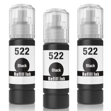 Imagem de st@r ink Refil de garrafa de tinta compatível para Epson 522 tinta preta T522 para impressora EcoTank ET-2720 ET-2800 ET-4700 ET-4800 ET-2710 ET-2803, 3 pacotes