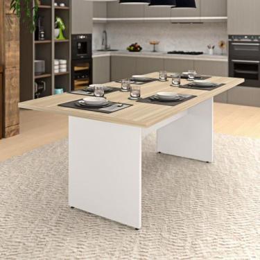 Imagem de Mesa de Jantar 6 Lugares Cozinha 200x100cm Mdp - Netmobil